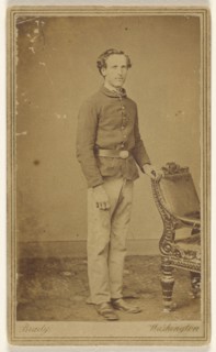 Union soldier, standing; Mathew B. Brady, American, about 1823 - 1896, 1861 - 1864; Albumen silver print
