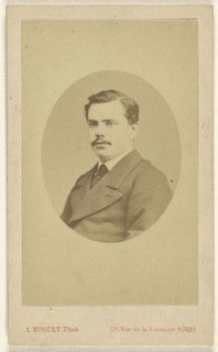 Portrait of Augustin Fabre; Louis Huguet, French, active Nîmes, France 1870s, 1865 - 1870; Albumen silver print