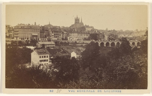 Vue Generale de Lausanne; A. Garcin, Swiss, active Geneva, Switzerland 1860s - 1870s, 1870 - 1875; Albumen silver print