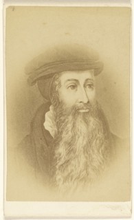 John Knox copy of a painting; A. Elliott, Scottish, active 1860s, 1870 - 1875; Albumen silver print