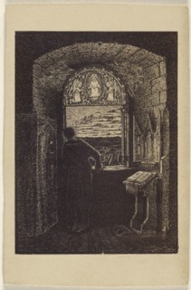 Sursam corda set your affections on things above copy of an aquatint; about 1870; Albumen silver print