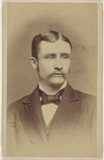 man with moustache; E.N. Shaw, American, active Moline, Illinois 1860s, 1870 - 1875; Albumen silver print