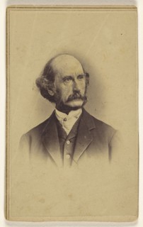 bald man with moustache, printed in vignette-style; Studio of Mathew B. Brady, American, about 1823 - 1896, 1864 - 1866