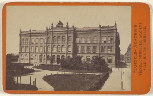 Handels-Akademie.,Vienna Commercial Academy; Oscar Kramer, Austrian, 1835 - 1892, 1865 - 1875; Albumen silver print