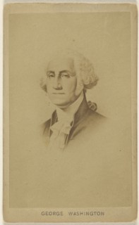 George Washington copy of the Stuart Gilbert painting; American; 1870 - 1880; Albumen silver print
