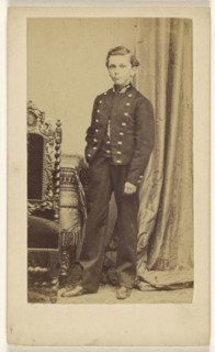 young boy, standing; J. Caudron, French, active Abbeville, France 1860s, 1865 - 1875; Albumen silver print