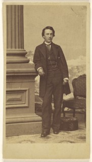 young man, standing; Charles DeForest Fredricks, American, 1823 - 1894, 1865 - 1870; Albumen silver print
