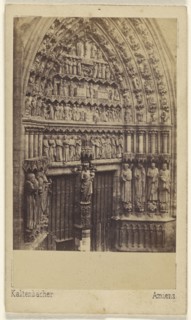 Portait of Amiens Cathedral, France; Kaltenbacher, French, active Amiens, France 1860s - 1870s, 1865 - 1870; Albumen silver