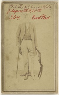Joseph Lagrow, Pt. F. 10th Vt. Civil War victim; American; 1865 - 1867; Albumen silver print