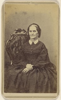 elderly woman, seated; L.T. Sparhawk, American, active West Randolph, Vermont 1860s - 1900s, 1870 - 1875; Albumen silver print