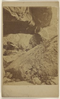 view of large rocks; American; 1865 - 1870; Albumen silver print