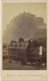 Edinburgh Castle from the Grassmarket; George Washington Wilson, Scottish, 1823 - 1893, about 1864; Albumen silver print