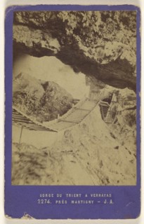 Gorge du Trient a Vernayas pres Martigny; Attributed to Jules Andrieu, French, 1816 - after 1876, 1870s; Albumen silver print