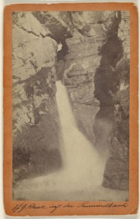 Chute der Trummelbach; German; 1865 - 1875; Albumen silver print