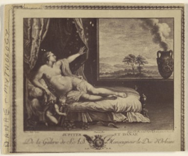 Copy of the painting Jupiter et Danae; 1865 - 1875; Albumen silver print