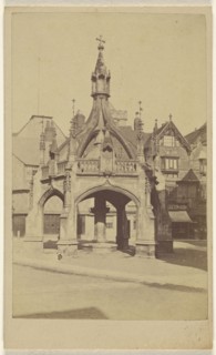 Poultry Cross, Salisbury; J.W. Miell, British, active Salisbury, England 1860s, 1864 - 1865; Albumen silver print
