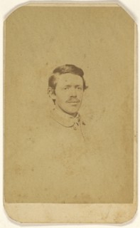man with moustache, printed in vignette-style; C.E. Edwards, American, active 1860s, 1865 - 1875; Albumen silver print