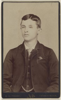 man, standing; G.H. Presby, American, active 1880s - 1890s, 1880 - 1889; Albumen silver print