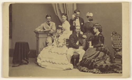 Portrait of an  group: four women and three men; George P. Critcherson, American, 1823 - 1892, 1864 - 1866; Albumen silver