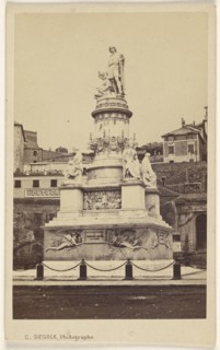 Genes, Monument Christophe Colombo La Patria; Celestino Degoix, Italian, active 1860s - 1890s, January 1865; Albumen silver
