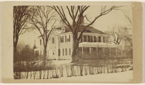 Exterior of an  house near Cambridgeport, Massachusetts; George Kendall Warren, American, 1834 - 1884, 1865 - 1875; Albumen