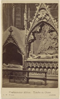 Westminster Abbey. Tombs in Choir; George Washington Wilson, Scottish, 1823 - 1893, 1864 - 1865; Albumen silver print