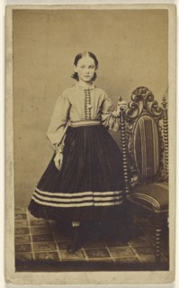 young girl, standing; John W. Hurn, American, died 1887, active Philadelphia, Pennsylvania, 1865 - 1870; Albumen silver print
