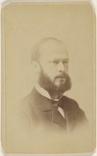 bearded man, printed in vignette-style; Penton, American, active Buffalo, New York 1860s, 1865-1875; Albumen silver print