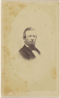 man with a goatee, printed in vignette-style; Peter S. Weaver, American, active Hanover, Pennsylvania 1860s - 1910s, 1870