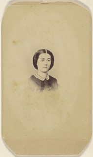 woman, printed in vignette-style; J.H. Young, American, active Baltimore, Maryland 1850s - 1860s, 1870 - 1875; Albumen silver