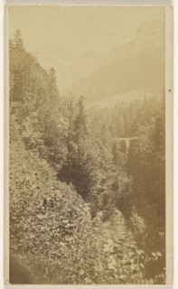view, possibly at Menton, France; Davanne & Aléo; 1864 - 1874; Albumen silver print