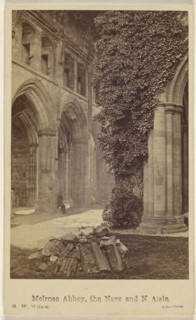Melrose Abbey, the Nave and N. Aisle; George Washington Wilson, Scottish, 1823 - 1893, September 20, 1865; Albumen silver print