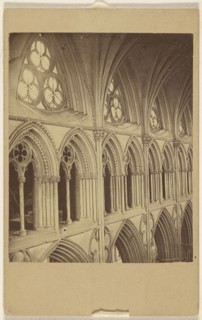 Lichfield Cathedral. Triforum in Nave; British; 1865-1875; Albumen silver print
