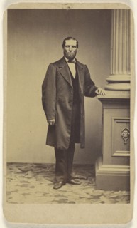 bearded man, standing; Charles Miller, American, active Burlington, Vermont 1860s, 1865 - 1870; Albumen silver print