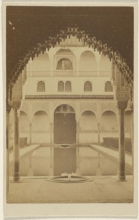Reflecting pool, The Alhambra; 1865 - 1875; Albumen silver print
