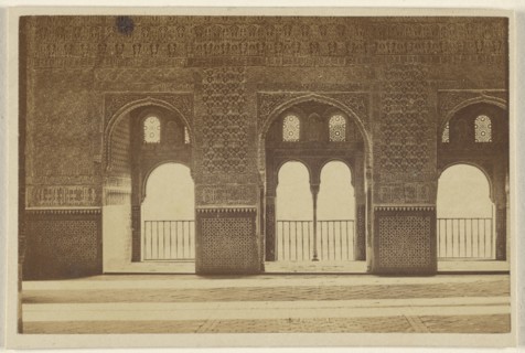 View of three archways, the Alhambra; 1865 - 1875; Albumen silver print