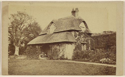 Exterior view of Oak Cottage, Blaise Hamlet; 1867; Albumen silver print