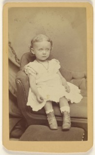 little girl, seated; J. Davis Byerly, American, 1839 - 1914, 1870 - 1875; Albumen silver print
