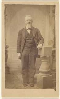 elderly man with long white goatee, standing; D.A. Frommeyer, American, active Hanover, Pennsylvania 1860s, 1870 - 1875