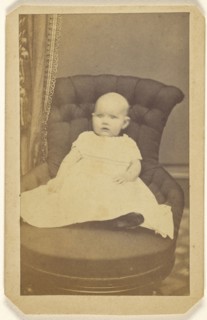 baby, seated; William B. Gaston, American, active 1860s - 1870s, 1870 - 1875; Albumen silver print
