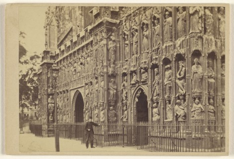 A cathedral, possibly Exeter; Francis Bedford, English, 1815,1816 - 1894, 1864 - 1865; Albumen silver print