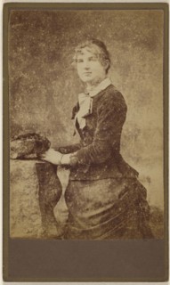 woman, standing; Ph. E. Thuemmler, American, active Milwaukee, Wisconsin 1860s - 1870s, about 1880; Albumen silver print