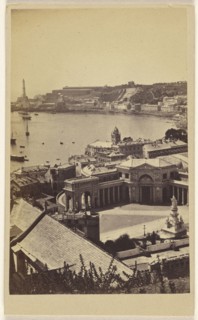 Railway Station, Harbour, Lighthouse Genoa, Italy; Celestino Degoix, Italian, active 1860s - 1890s, 1865 - 1875; Albumen silver