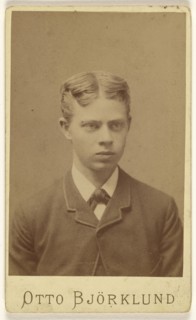 young man; Otto Björklund, Swedish, active 1860s, or Selma Angel, Swedish, active 1870s - 1880s, 1886 - 1890; Albumen silver