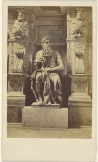 Michael Angelo's Moses; Joseph Spithöver, Italian, active Rome, Italy 1850s - 1870s, 1865 - 1867; Albumen silver print