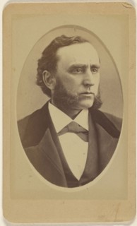 man with long, groomed muttonchops, printed in quasi-oval style; Peter S. Weaver, American, active Hanover, Pennsylvania 1860s