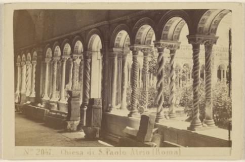 Chiesa di S. Paolo Atrio, Roma, Sommer & Behles, Italian, 1867 - 1874, 1865-1870; Albumen silver print