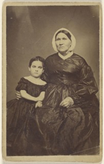 Margaret Seckler with her daughter; 1865-1870; Albumen silver print