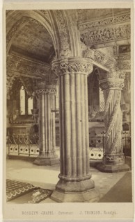 Rosslyn Chapel, Interior, John Thomson, Scottish, 1837 - 1921, October 3, 1865; Albumen silver print