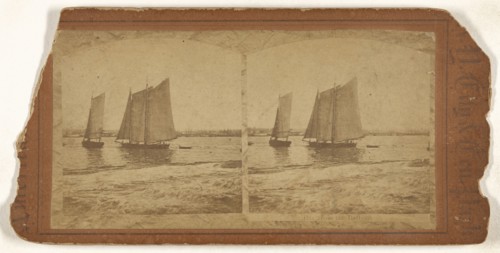 Bay from the Battery. New York City; American; about 1870; Albumen silver print
